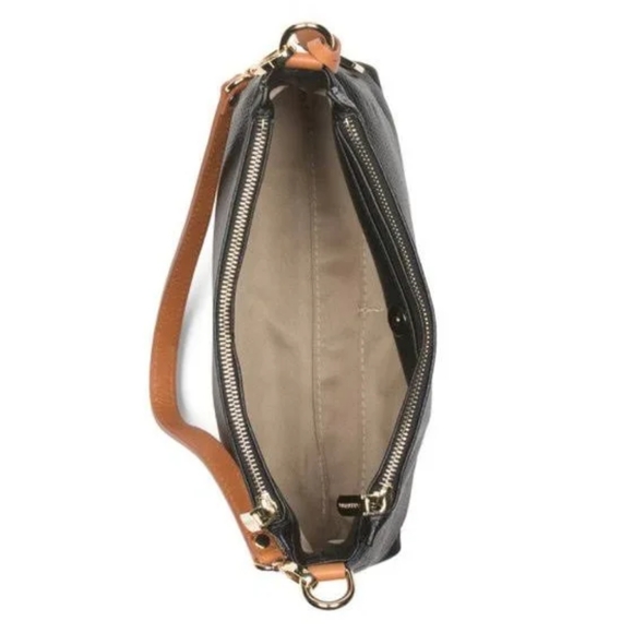 Valentina Black Pebbled Leather Convertible Bag | Crossbody Clutch Shoulder Hand - Picture 11 of 12